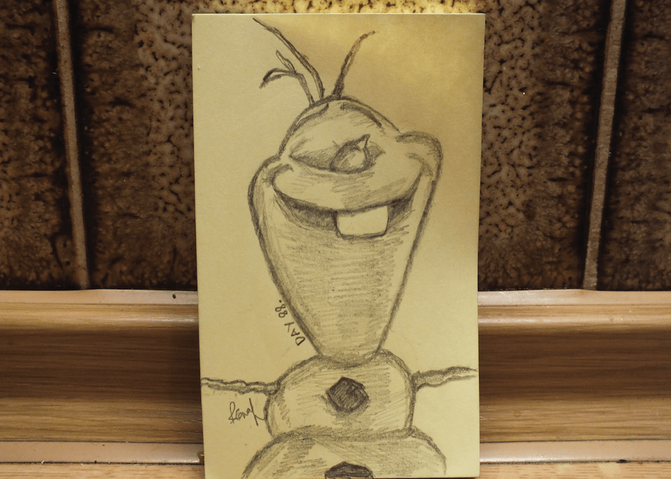 snowman olaf from frozen, smiling