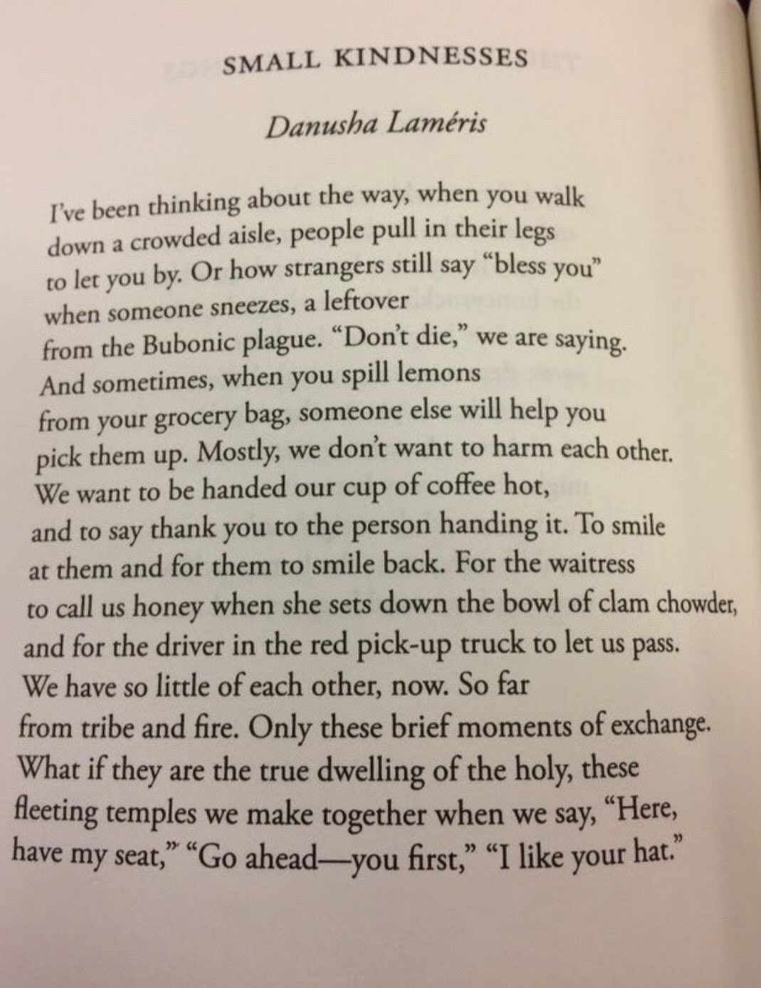 Danusha Lameris’s Small Kindnesses